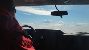 Driving across the Ross Ice Shelf