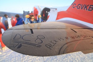 Sebastien... proud to have graffiti'd the plane... he wrote Alex is a Women (mis-spelt)