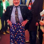 Space Pants - Buzz Aldrin with his new space pyjamas